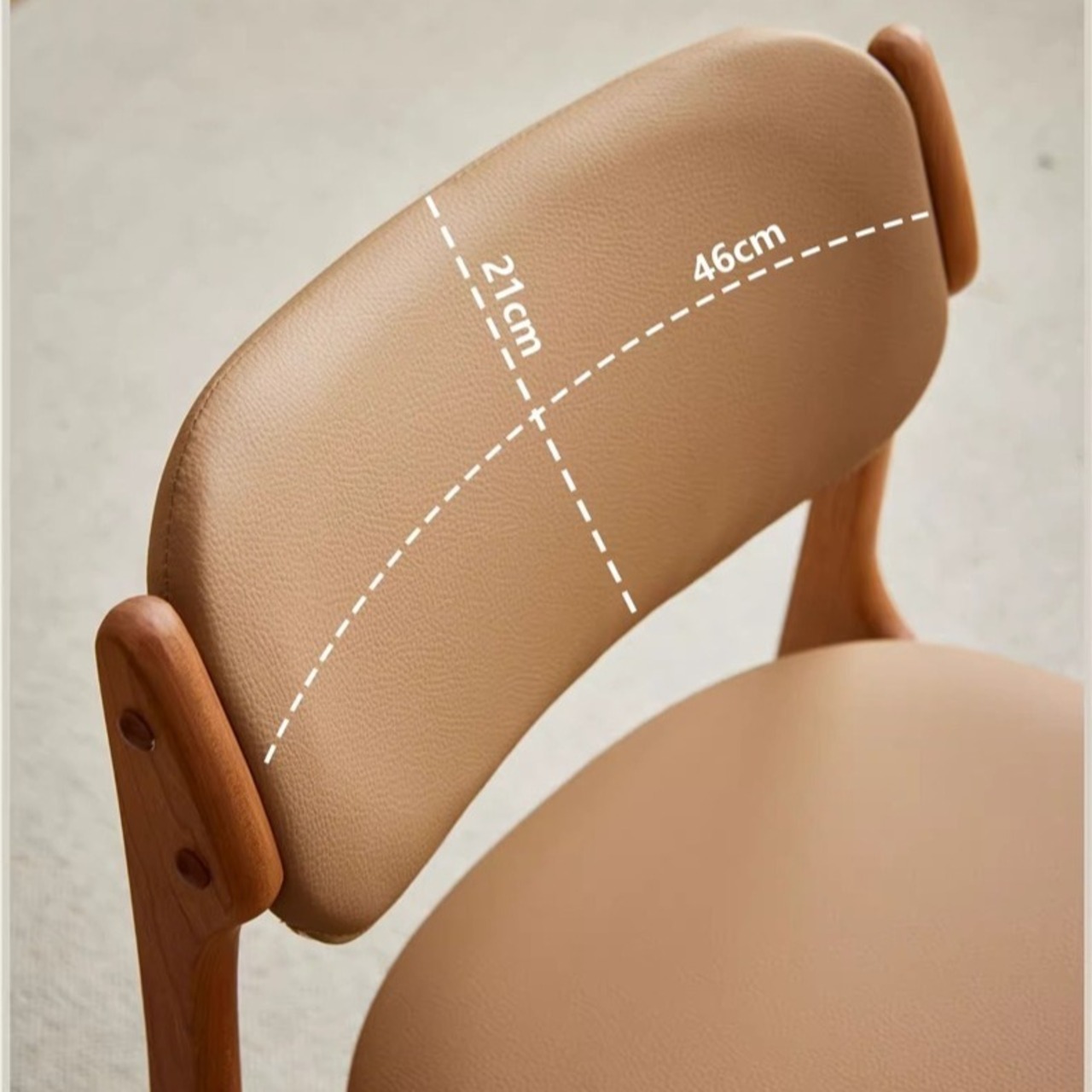 【木製 ダイニングチェア ２色展開】 モダン ミニマリスト シンプル リビング ダイニング 背もたれ付き 北欧調 無垢材 ライトブラウン ダークブラウン