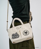 【直営限定ITEM】-TYPE B- パッチ×ペイントコンパクト3wayバッグ (BLACK) CQ-49501H