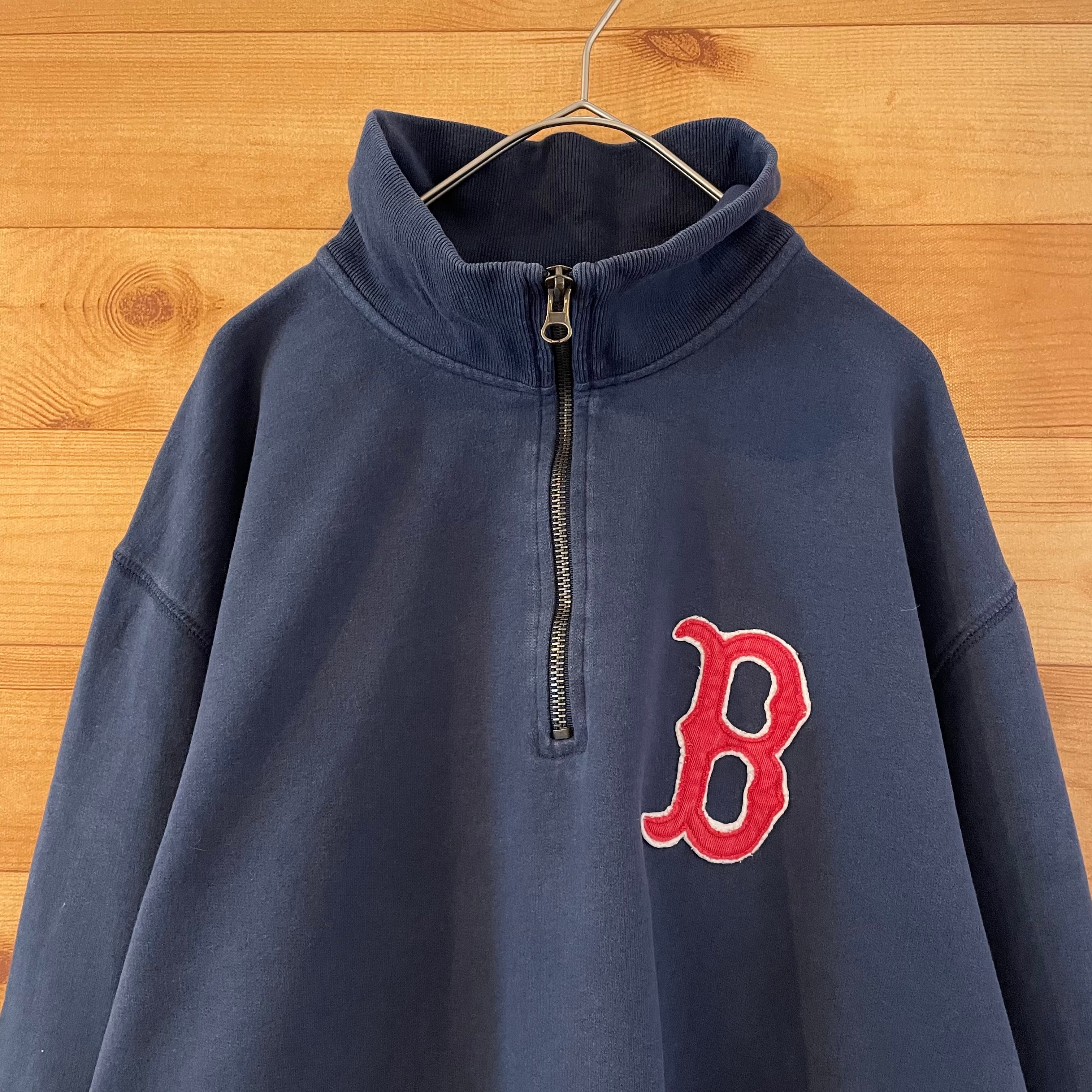 【47BRAND】MLB レッドソックス REDSOX ハーフジップ スウェット プルオーバー 刺繍ロゴ XL ビッグサイズ US古着 |  古着屋手ぶらがbest powered by BASE