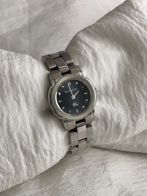 BURBERRY バーバリー 腕時計 シルバー ロゴ ステンレススチール 5421-H11411 vintage ヴィンテージ オールド 38ehpt