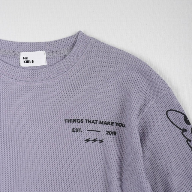 《送料無料》予約:ワッフルリブT【HIKIKI】※ジュニアサイズ