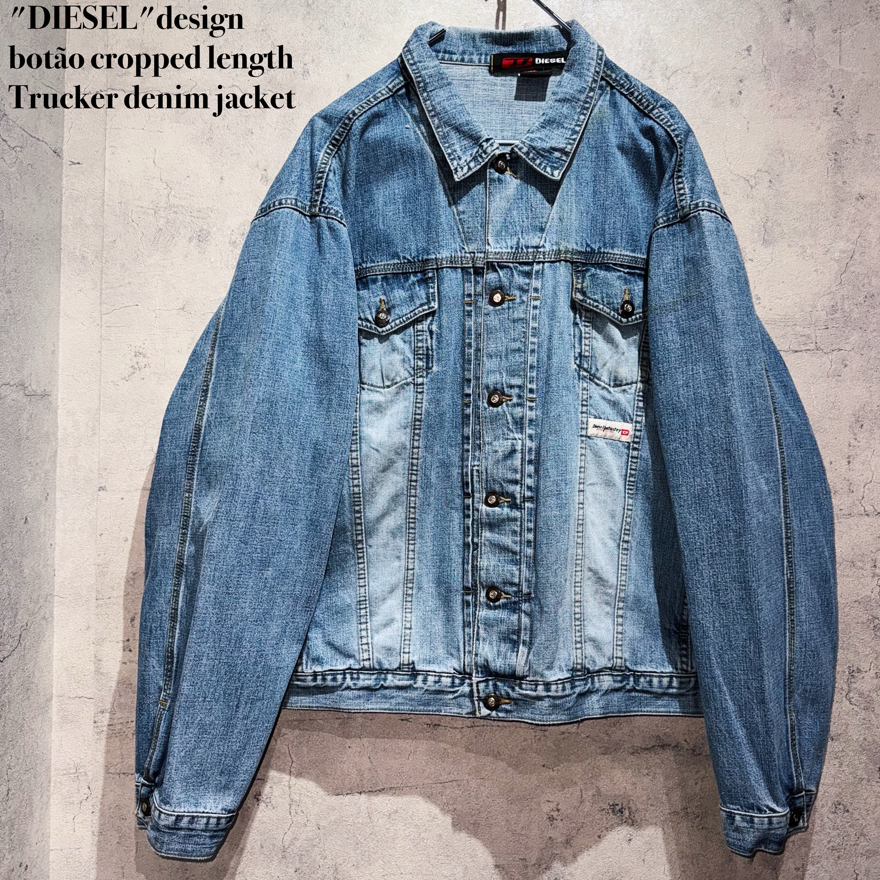 "DIESEL"design botão cropped length Trucker denim jacket