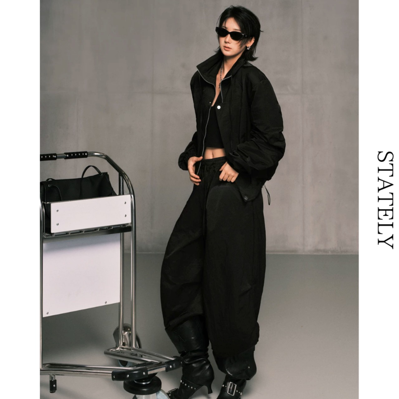 Shirring ナイロンセットアップ/2color_ST27・画像8