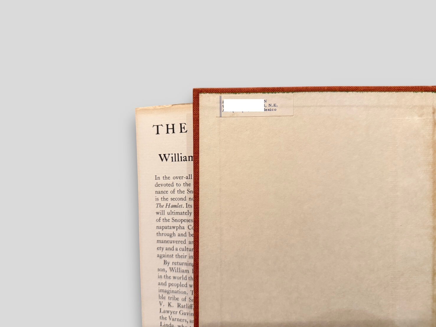 SL1279】【FIRST EDITION】【FIRST PRINTING】The Town(1957) /William