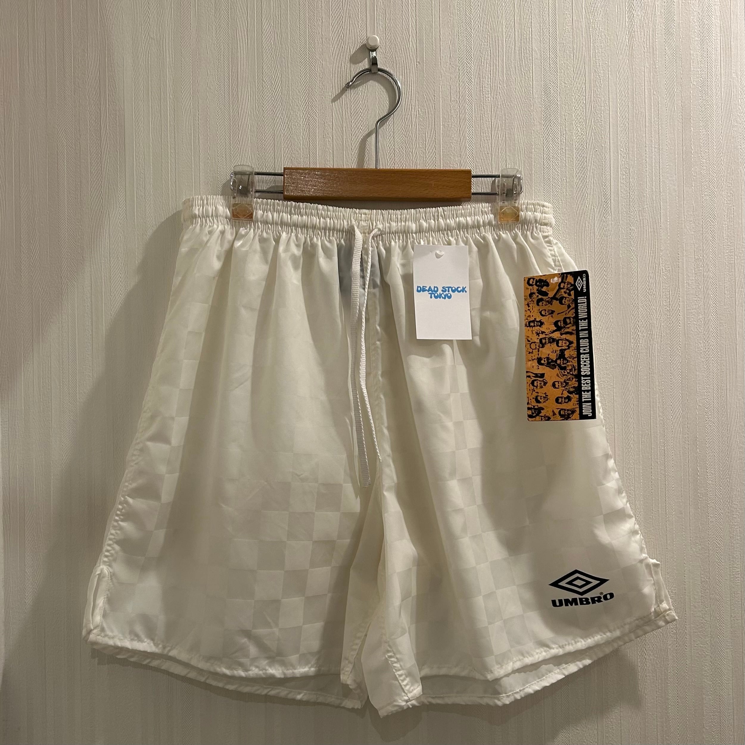 Dead Stock!! 1995s UMBRO "Checker Flag" Nylon Shorts ②