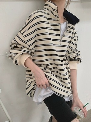 ハーフジップアップロングTシャツ |  ストライブ