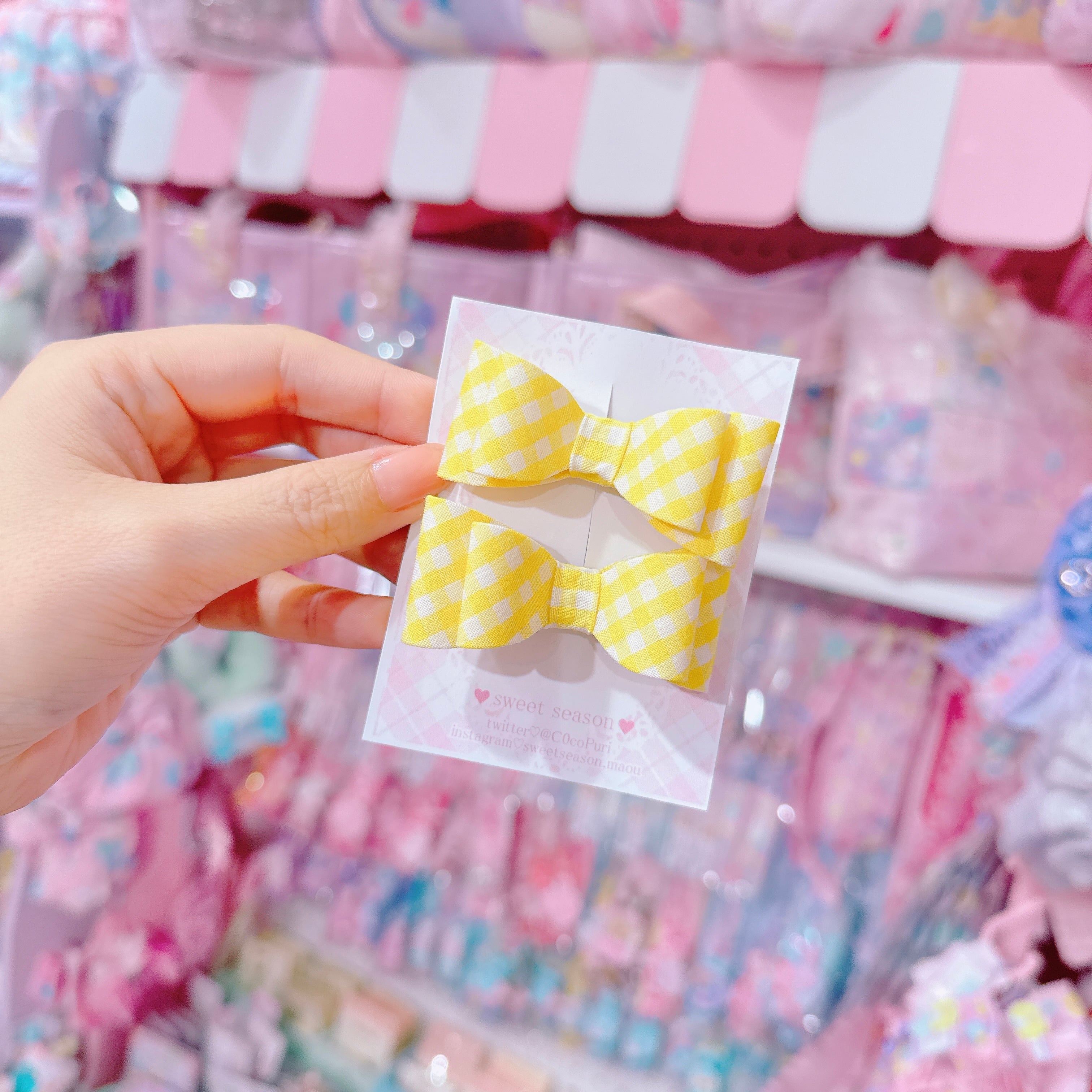 【C8】14-18立体リボンツインヘアクリップ