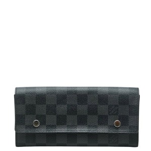 ルイ ヴィトン ダミエ グラフィット ポルトフォイユ ロン モデュラブル 長財布 N63084 ブラック PVC レザー メンズ LOUIS VUITTON 【中古】