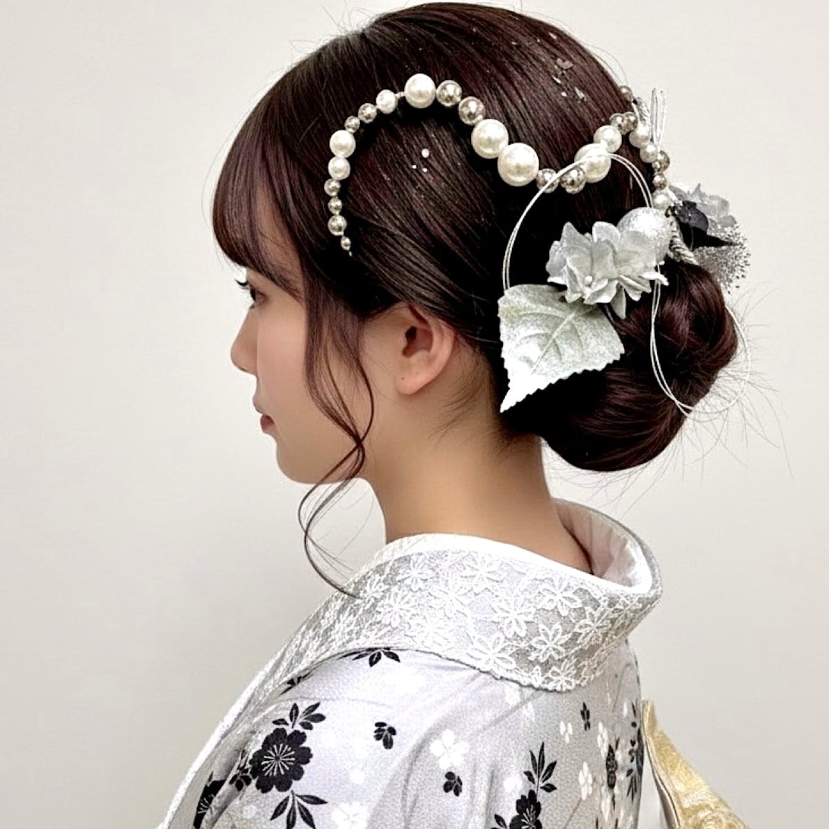 シルバーリーフ髪飾り 髪飾り 成人式 成人式髪飾り 卒業式髪飾り