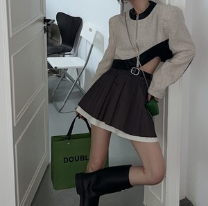 ショート丈ジャケットセットアップ_LN01726