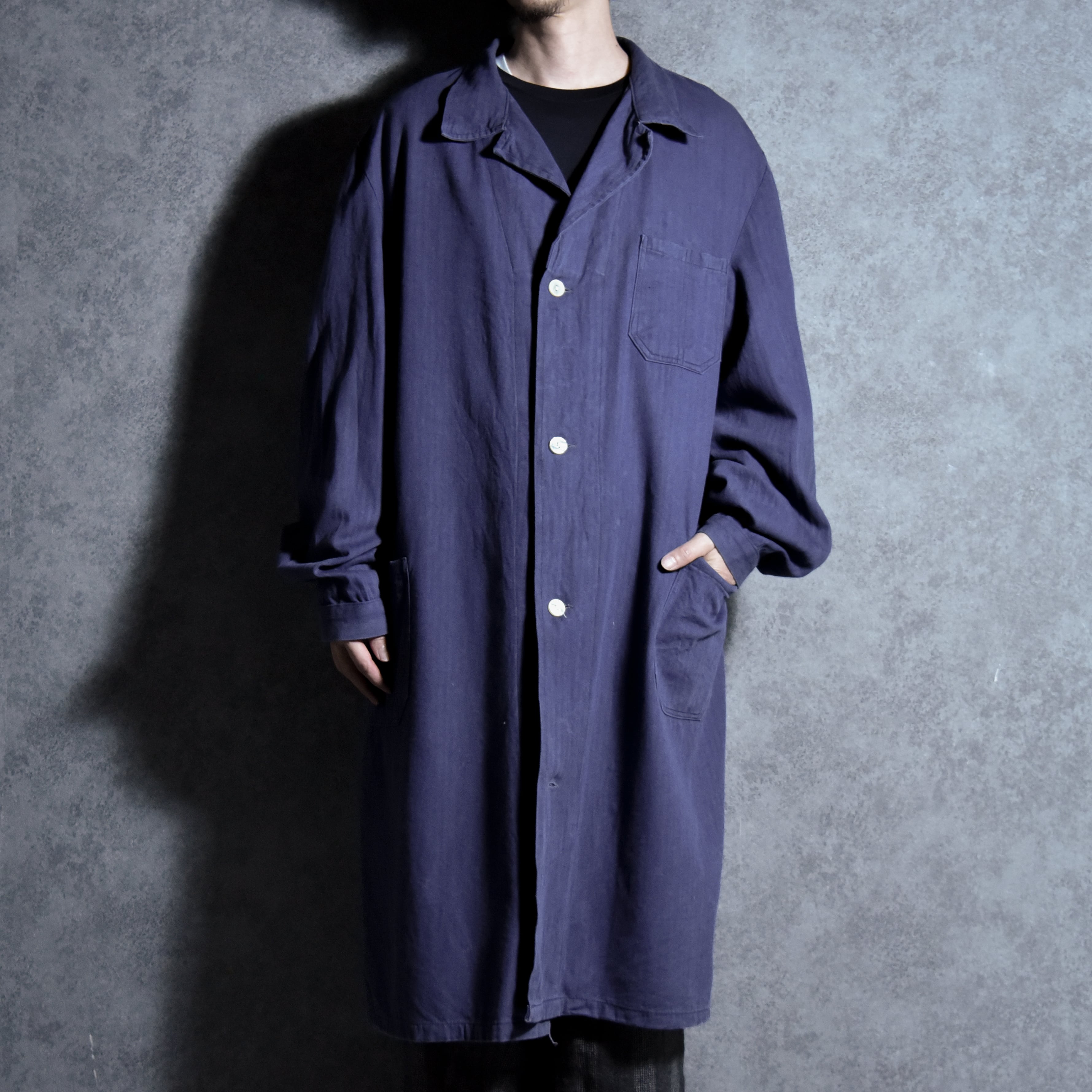 40-50s Swedish Army Leather Coat スウェーデン軍 レザー コート