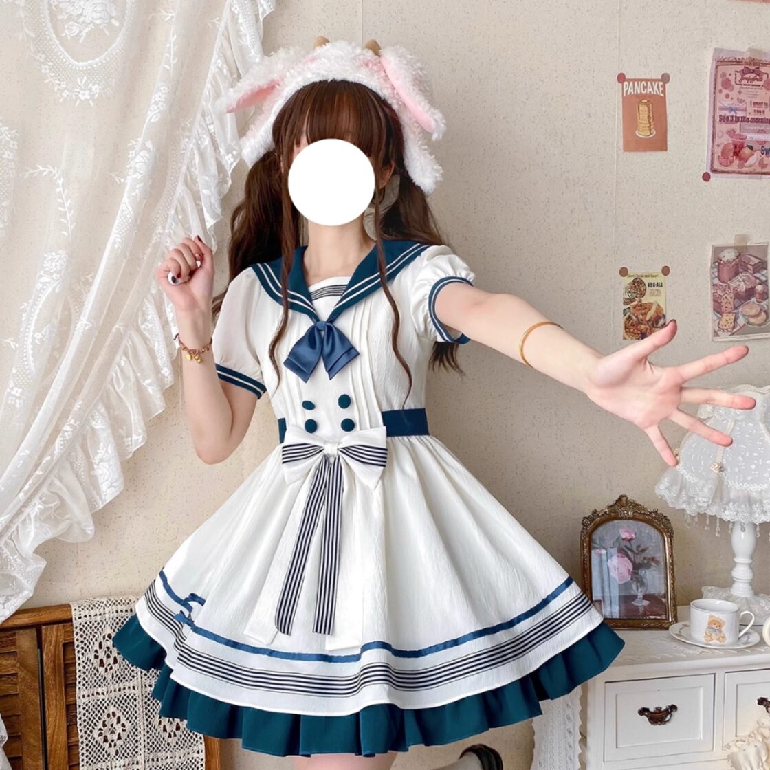 リボンがポイント！ロリータワンピース❤️可愛い普段着や女子会コーデに Amazon.co.jp: [XHSUKADO] ロリータ JSK ジャンパー