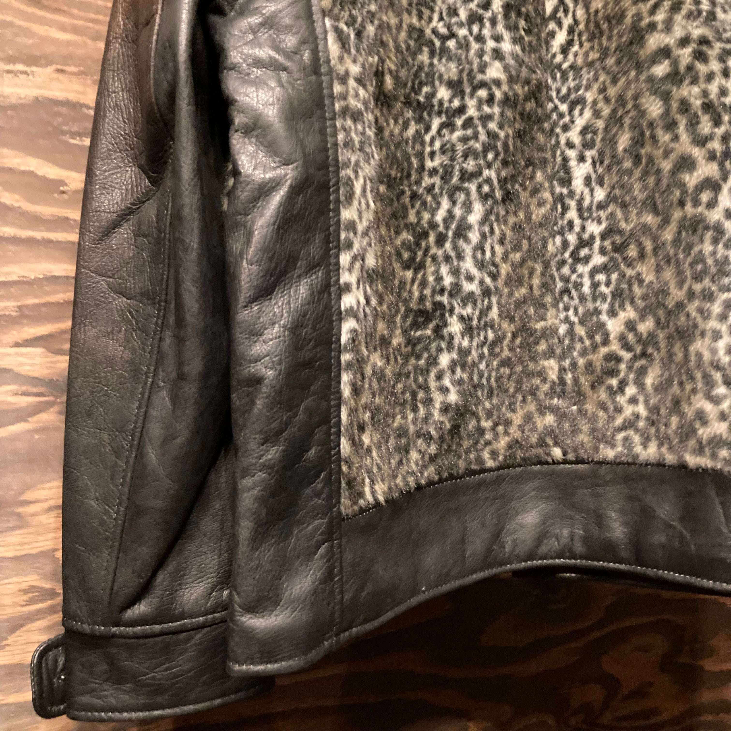 Vintage Leather Grizzly Jacket 再構築 熊ジャン オワジャン
