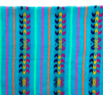 メキシコ カラフル柄 布 ライトブルー 10cm