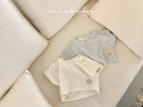 [valubebe] Croffle Drop Tee / [벨루베베] 크로플드롭티