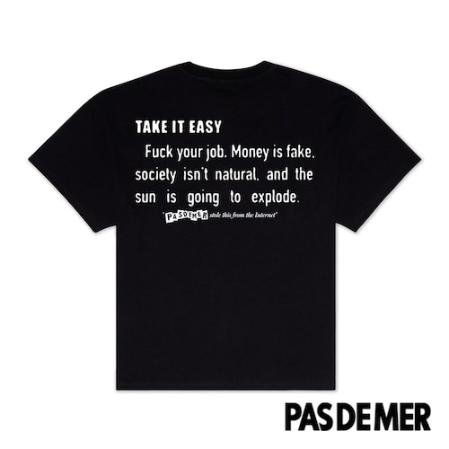 【PAS DE MER/パドゥメ】INTERNET QUOTES T-SHIRT Tシャツ / BLACK / SS26-14044