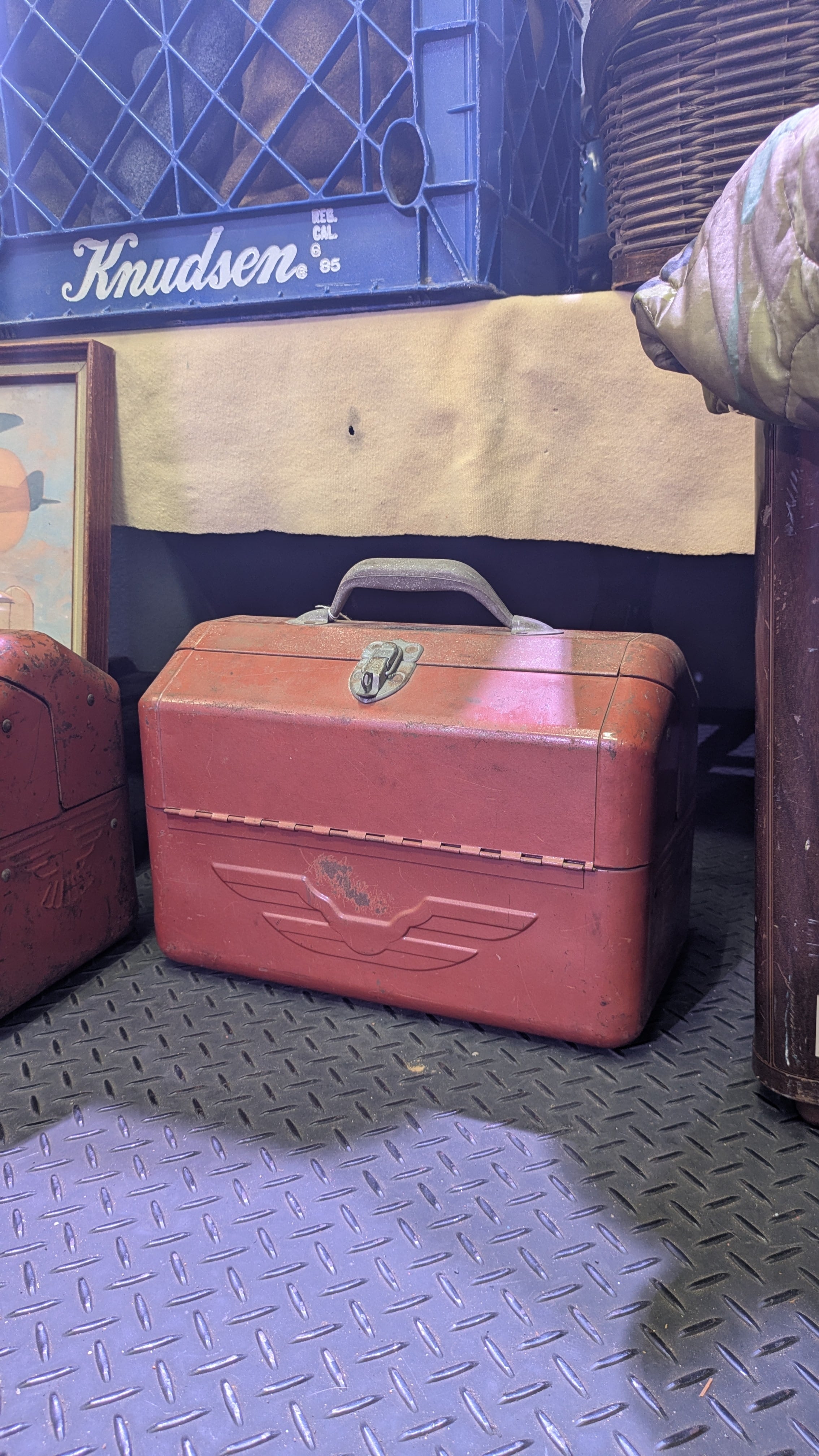 Vintage SIMONSEN TackleBox ToolBox Antique Fishing USA ビンテージ
