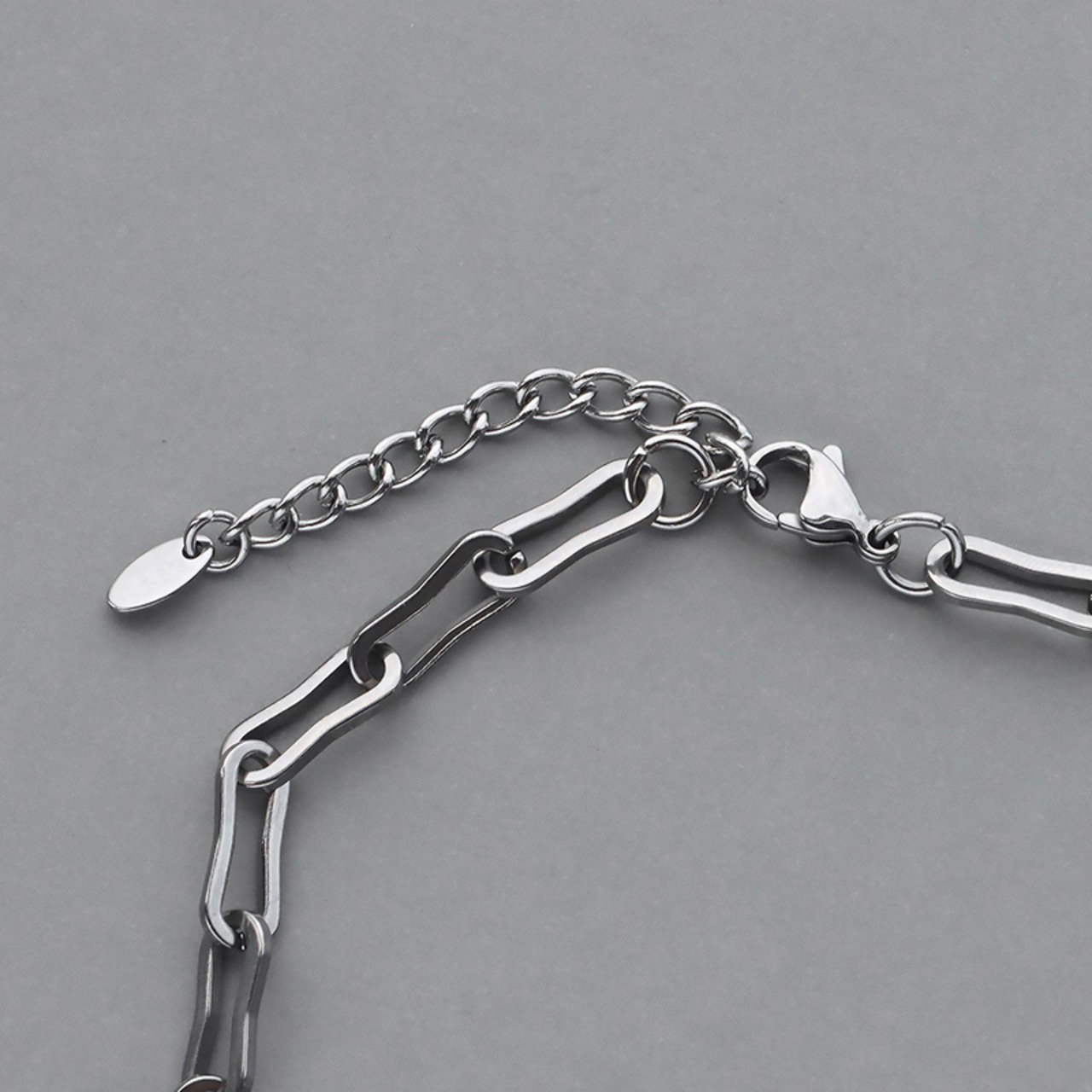 【ネコポス便】ネックレス ペーパーチェーン ステンレス レディース K18 18金 18K 金アレ対応 ウェーブ チェーンのみ チェーンネックレス 2584