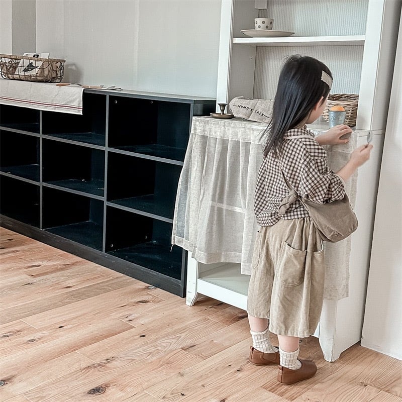 【即納】チェックブラウス