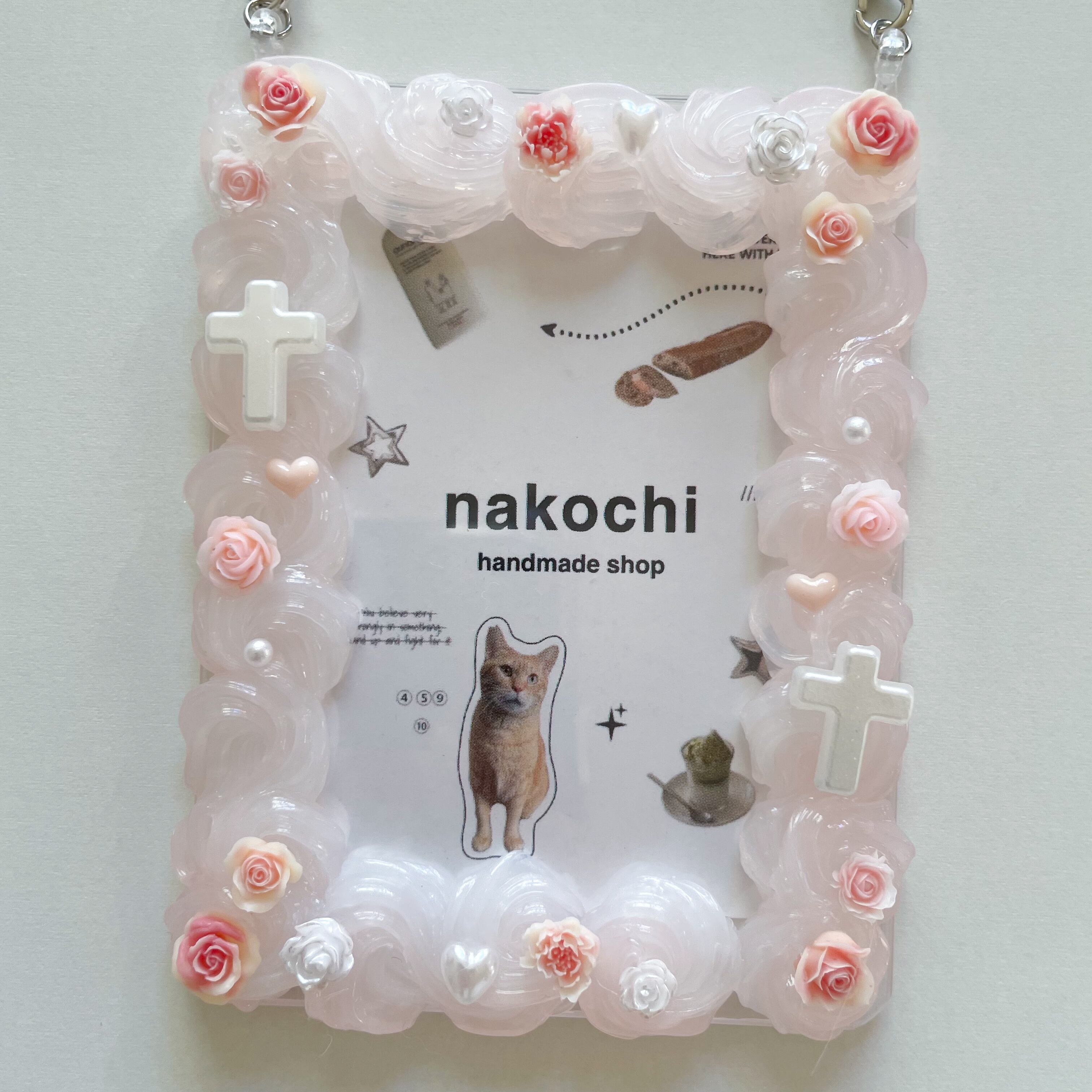オレンジ×クリア ホイップデコ キーチェーン付き | nakochi