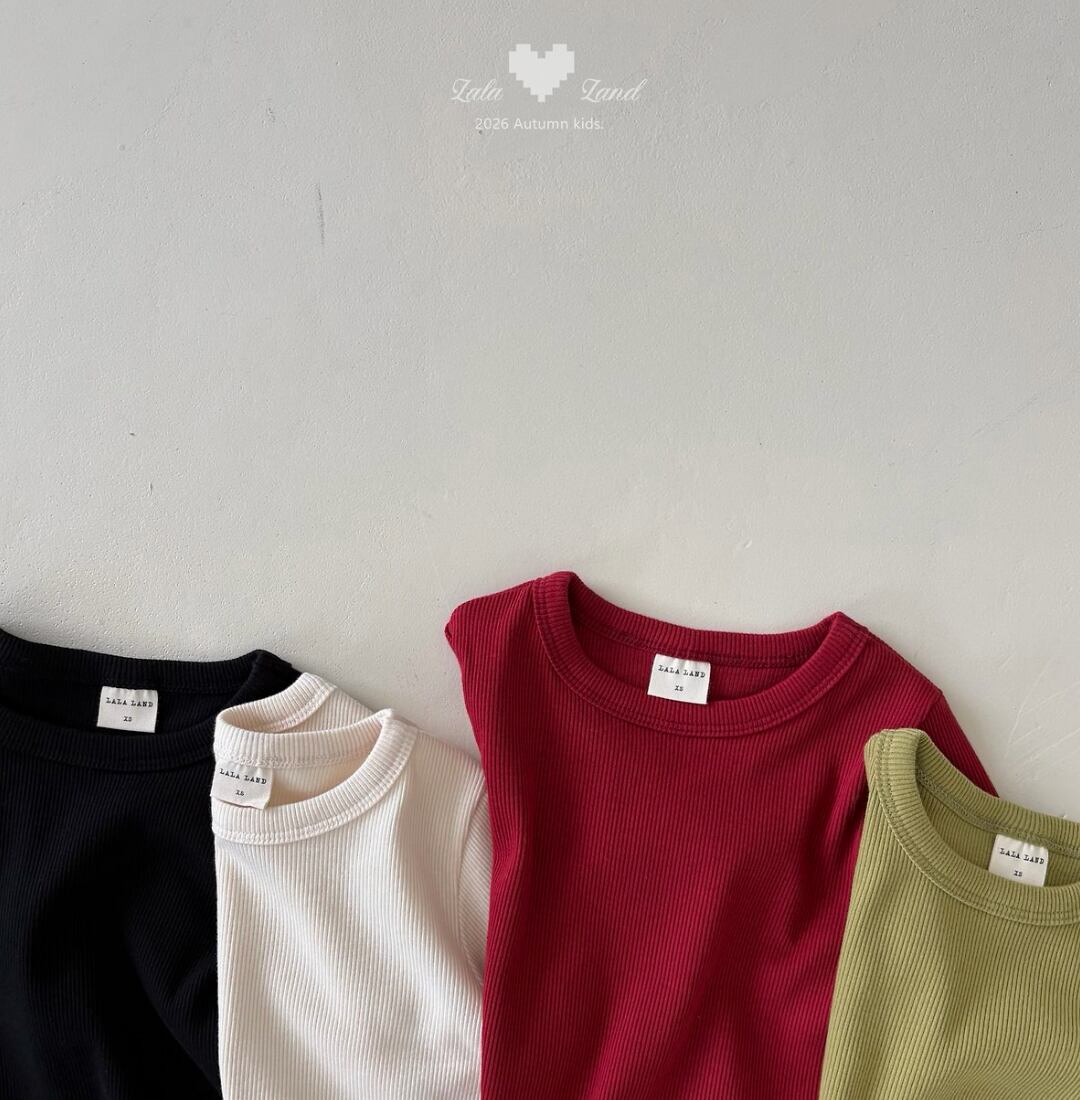 送料無料【予約】/ kidsベーラーリブTシャツ /lalaland