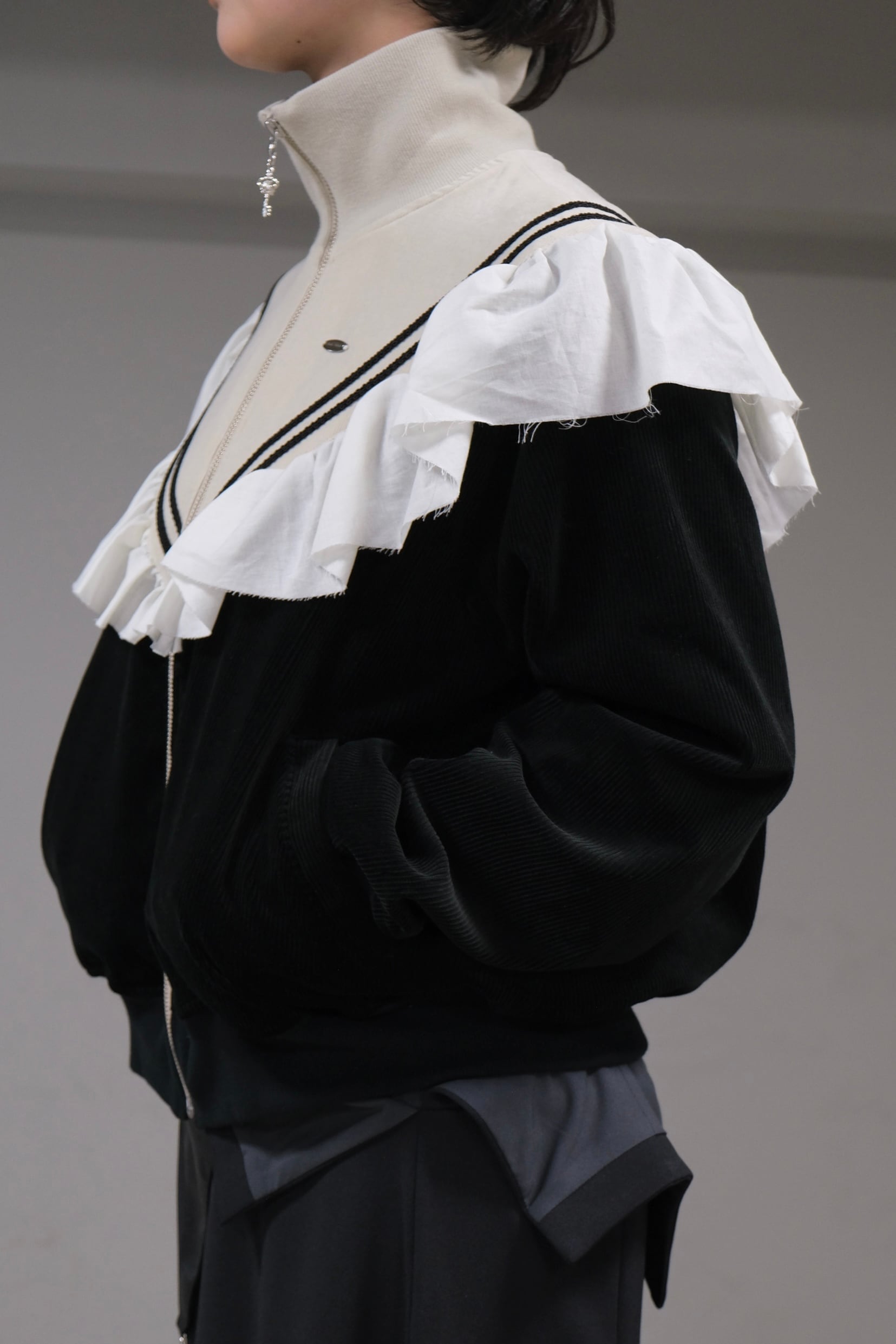 【再出品】tanakadaisuke フリル付きジャケット ブルゾン タナカダイスケ| frill corduroy track jacket – tanakadaisuke