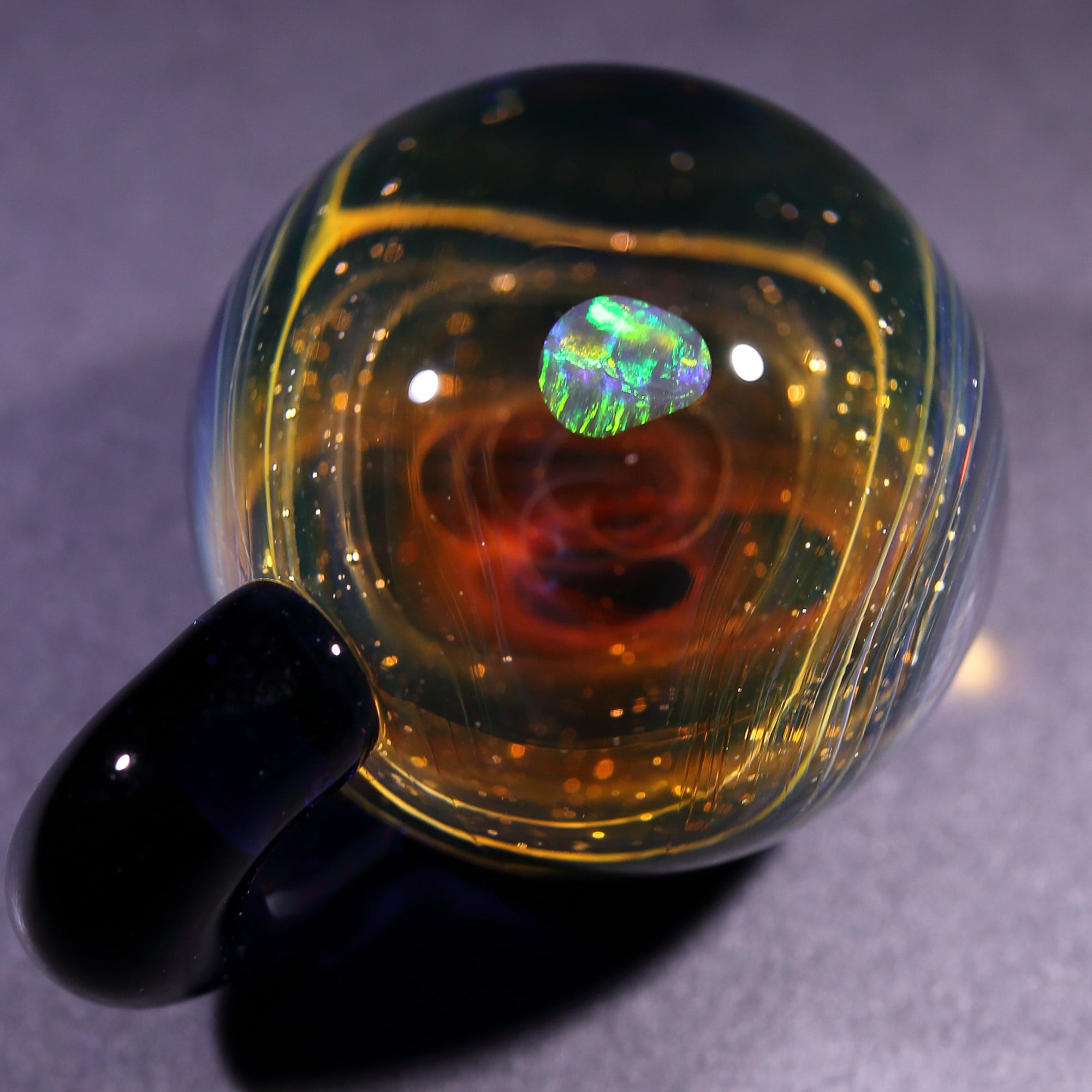 26mm Galaxy Glass Pendant 宇宙ガラスペンダント (螺旋状銀河） no