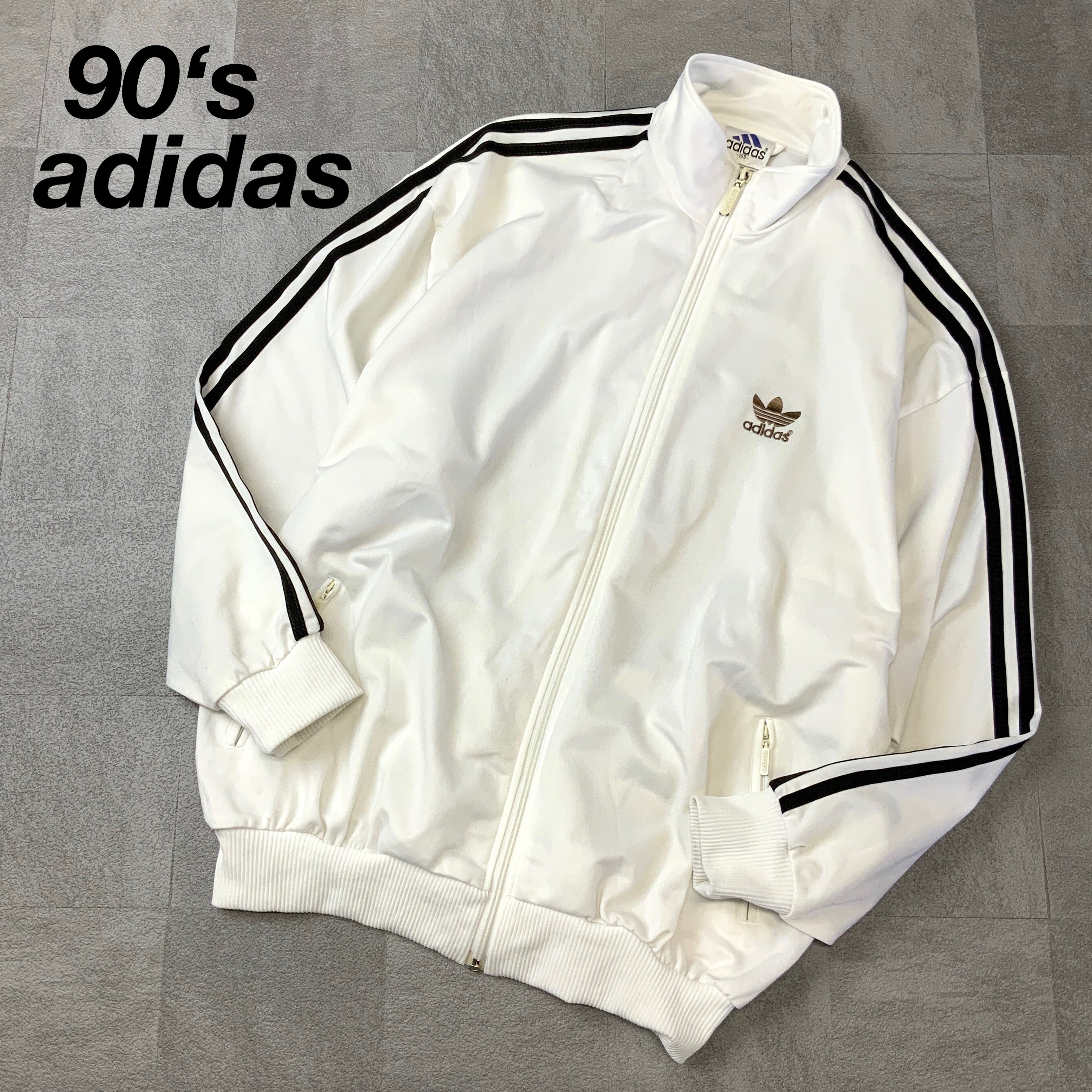 海外規格 90‘s adidas アディダス スリーストライプ トラックトップ