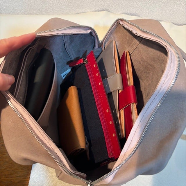 REN　スクエアダッフル XS(ピンクベージュ)