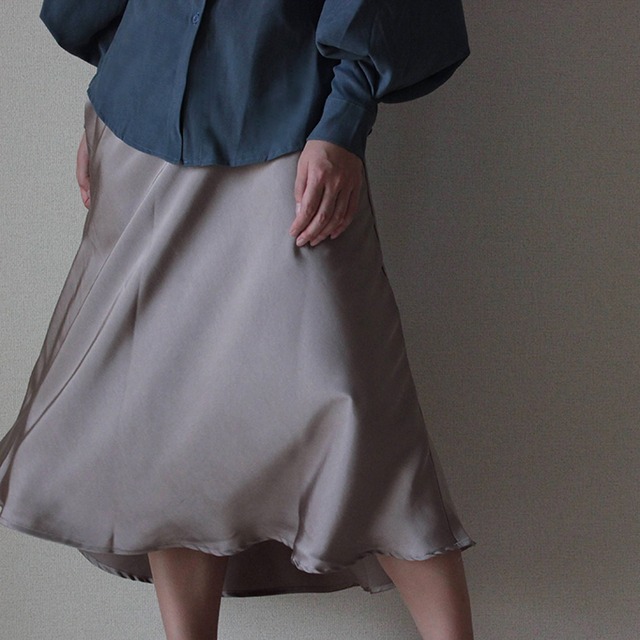 satin flair skirt