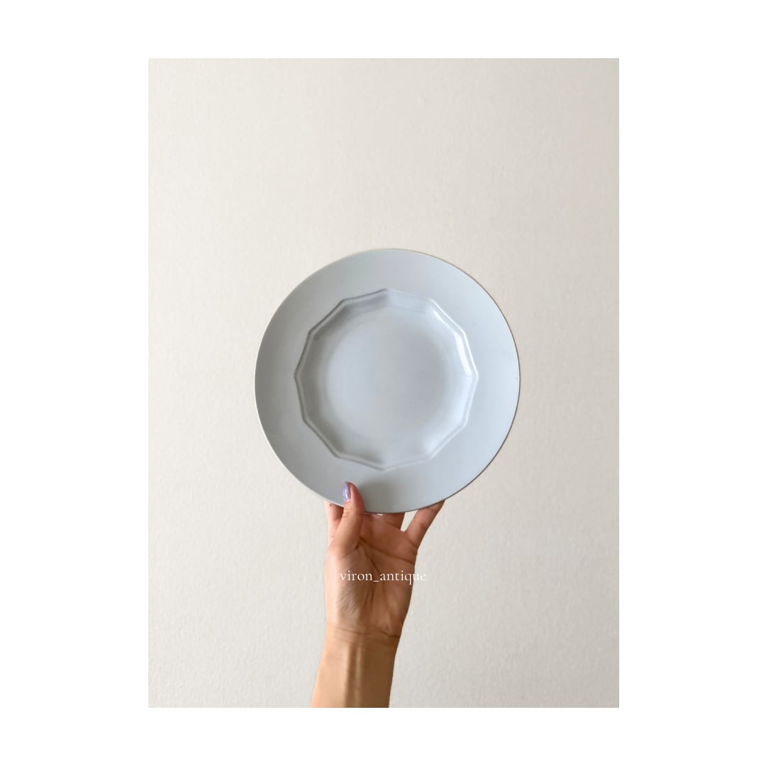 Creil et Montereau クレイユモントロー / ぺールブルーのリムプレート d