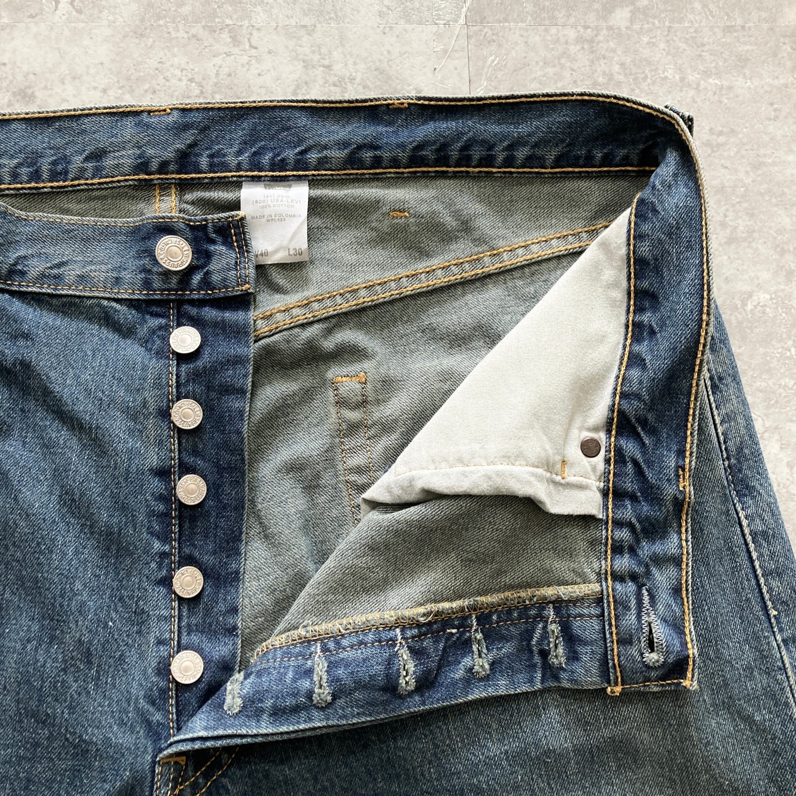 W40 L30】00's Levi's 501 リーバイス 04年製 ボタンフライ ビッグ
