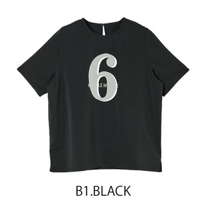 ミカーレミカーレ MICALLEMICALLE フロッキープリントTシャツ