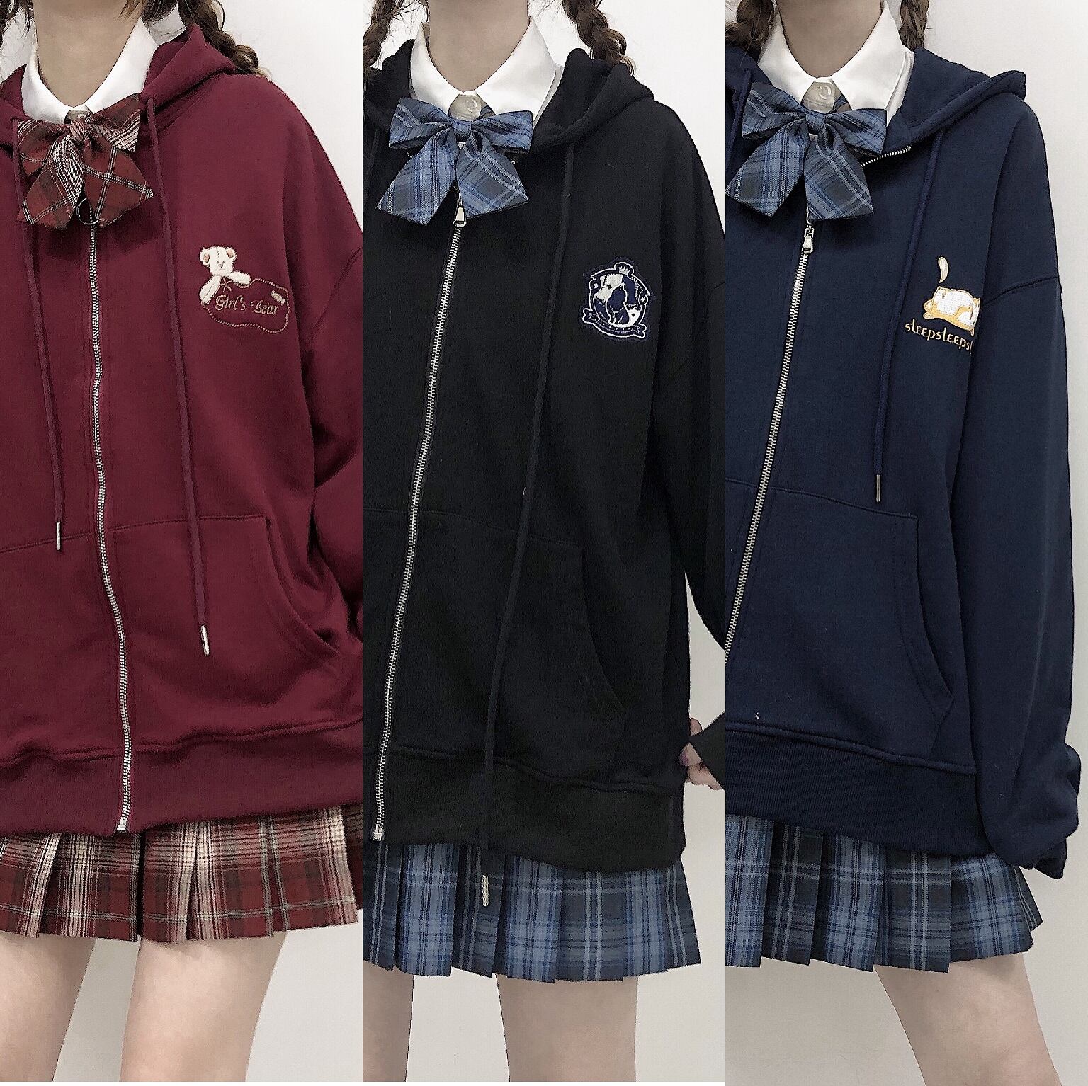 ゆめかわ 全３色 スクールパーカー Paka7 ゆめかわガール