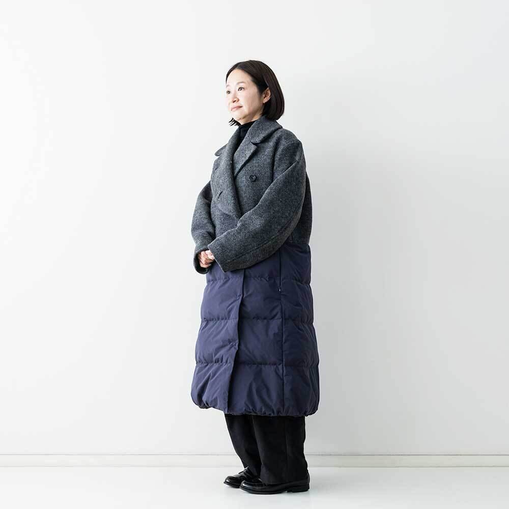 BLANC basque ソフトメルトン×ダウン切替えコート