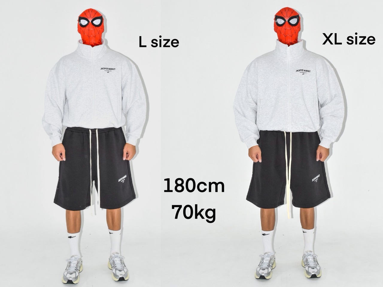 スウェットジップジャケット　アッシュグレー