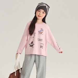 秋手描き柄長袖Ｔシャツ2色