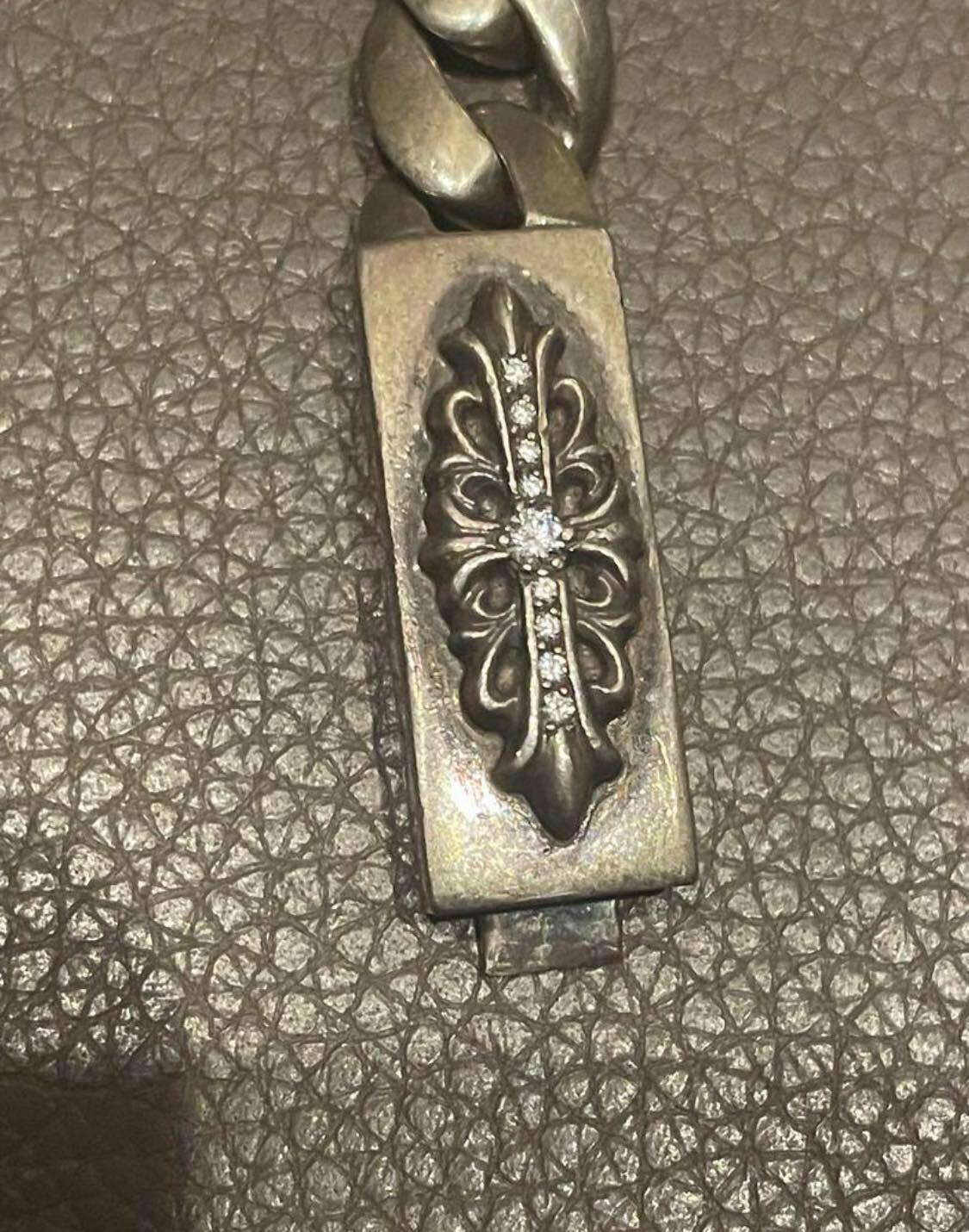 CHROME HEARTS クロムハーツ ベイビーID ブレスレット ミニID パヴェ