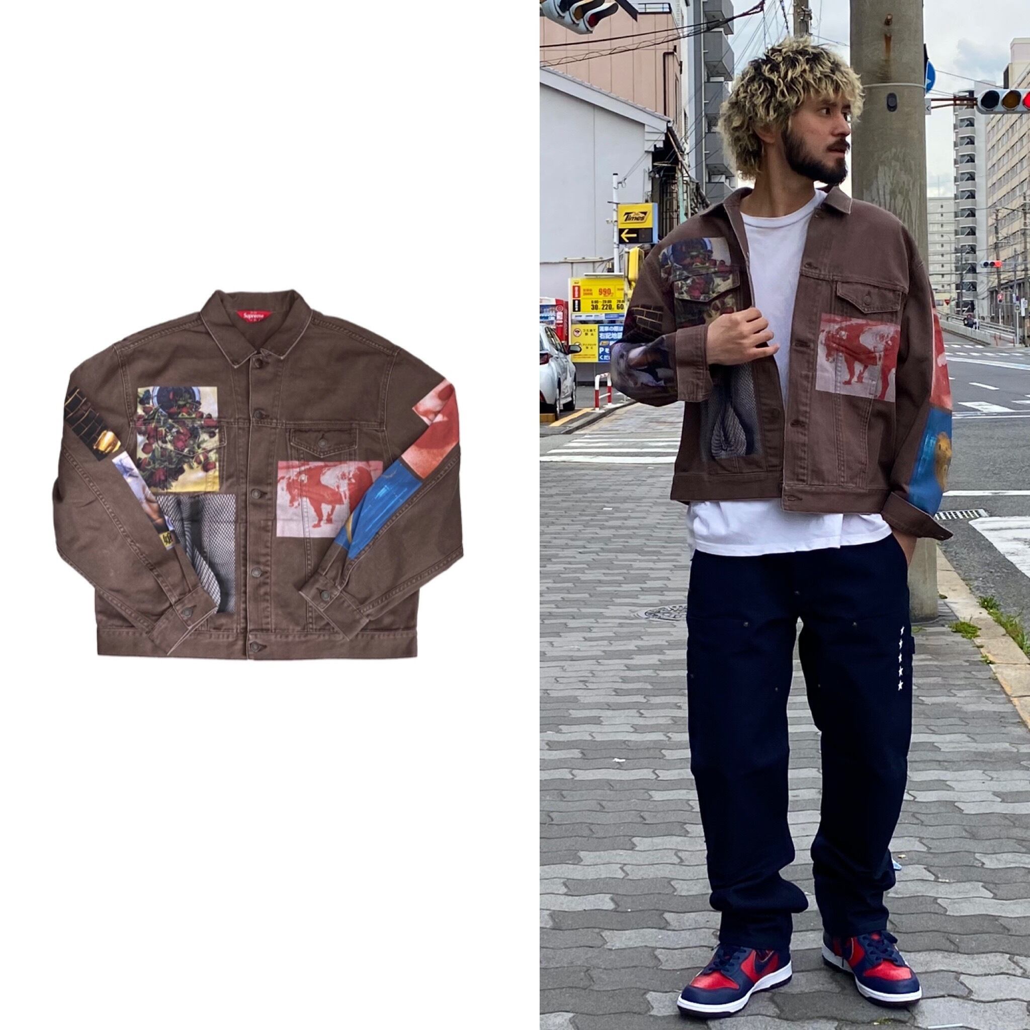 Supreme 22SS × DAIDO MORIYAMA DENIM TRUCKER JACKET BROWN XL 135527 