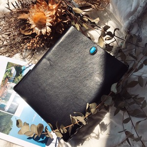 Kingman Turquoise × Leather Shoulder bag