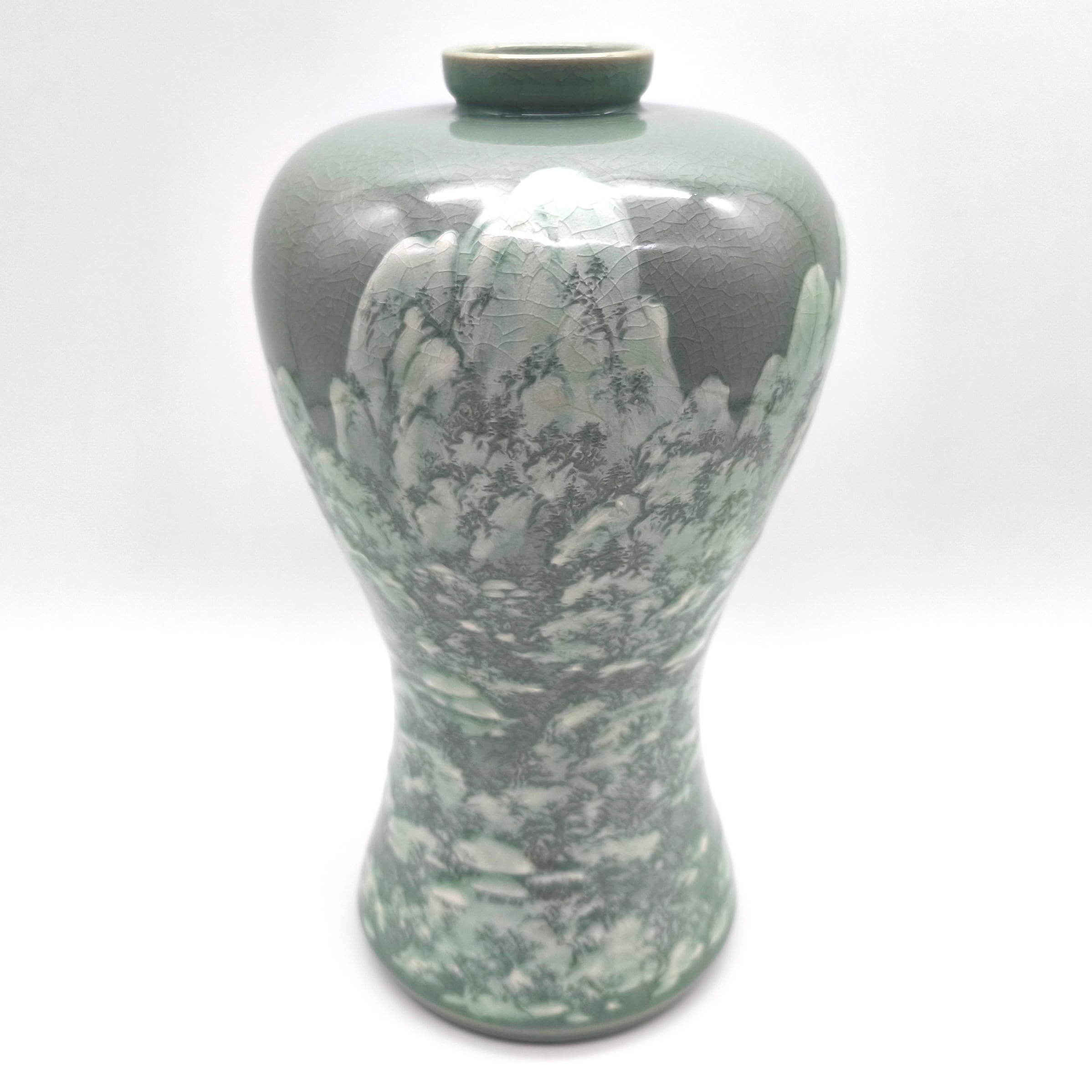 相馬焼 瓢箪型 花瓶 相馬焼・川崎大師・ひょうたん・瓶・花瓶・No.210513-22・梱包サイズ