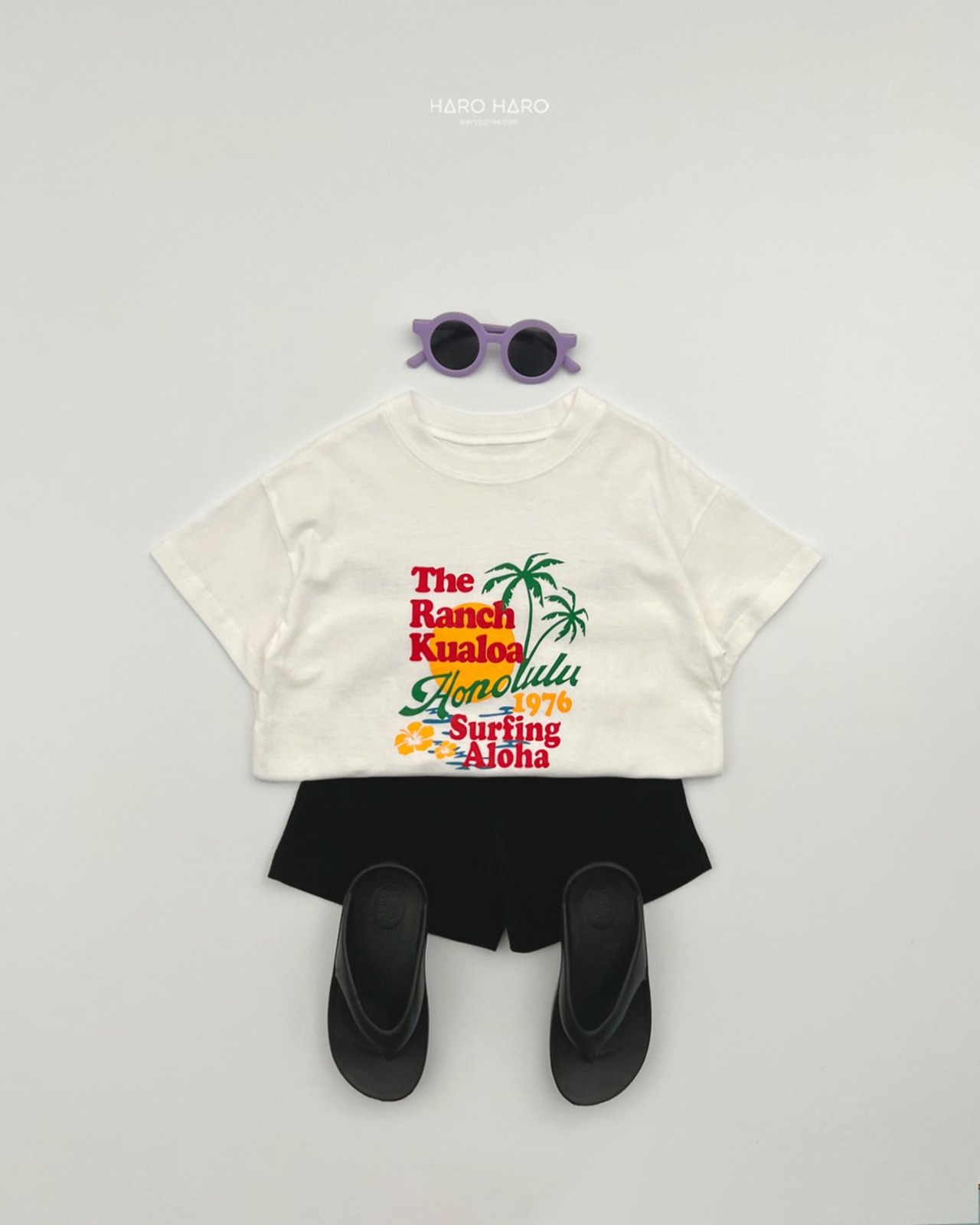 [HARO HARO] (Children's) Aloha Box Tea (2XL/3XL/4XL) / [하로하로] (아동)알로하박스티 (2XL/3XL/4XL)