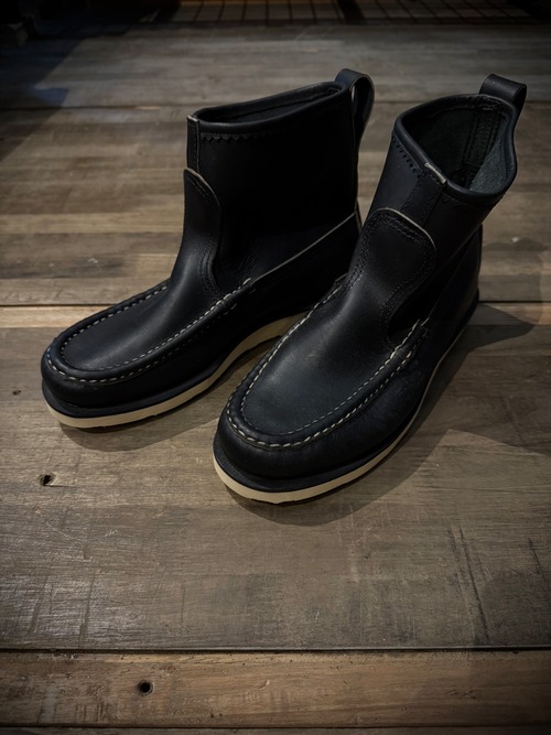 RUSSELL MOCCASIN（ラッセルモカシン）KNOCK A BOUT BOOTS BLACK LEATHER