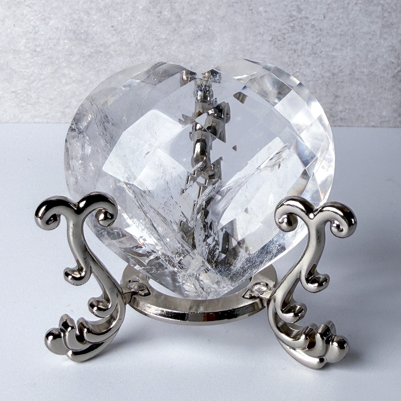 クリアクォーツ　ファセットカットハート01 ハート ＊ Clear Quartz ＊ 天然石
