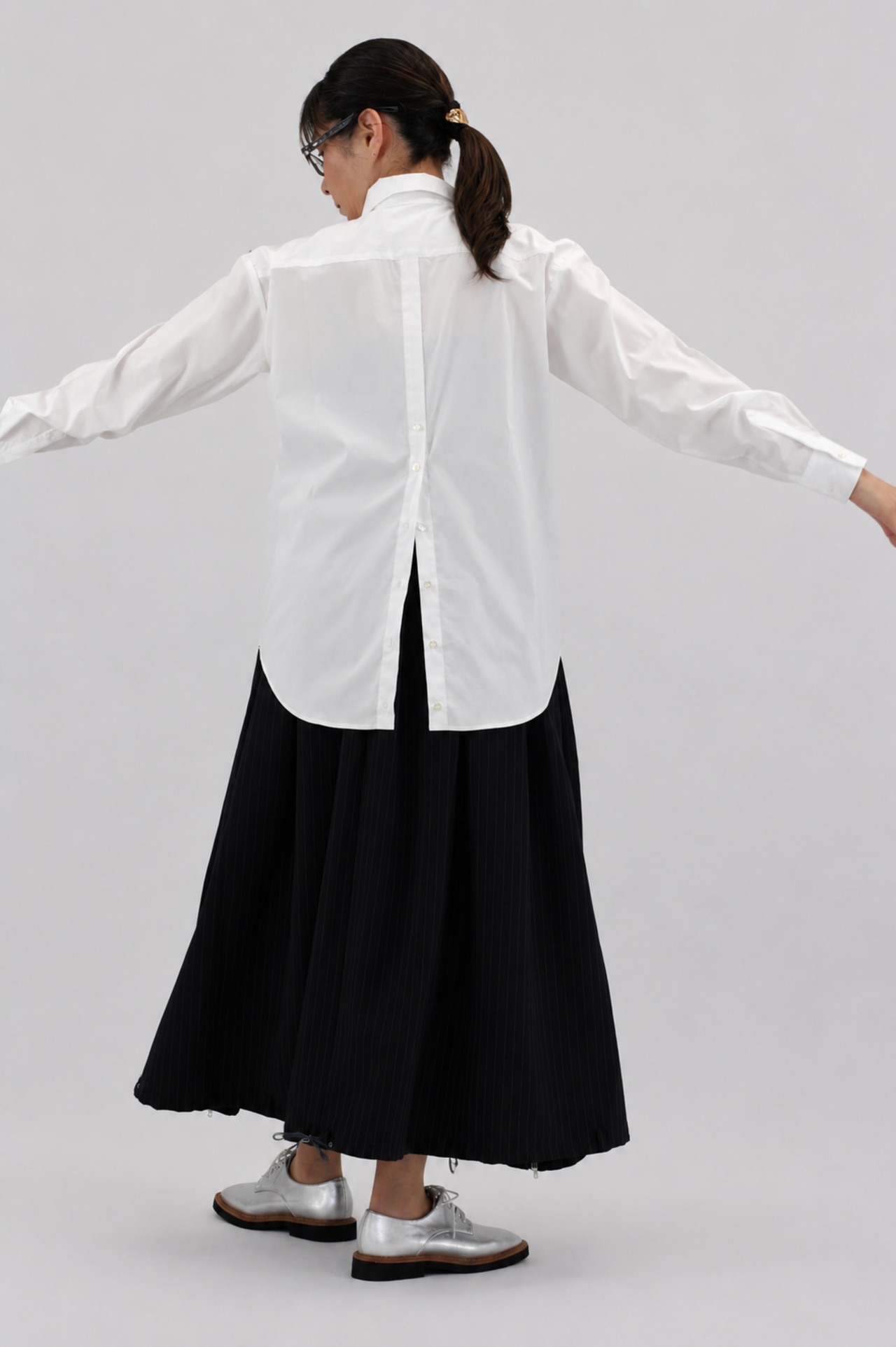 【CHIDORI】コンバーチブルカラーシャツ / OFF WHITE（CH2603-005）