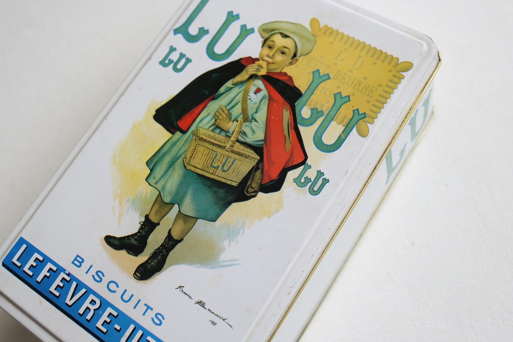 フランス アンティーク ヴィンテージ LU TIN缶『PETIT BEURRE』 N