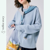 【2color】彩り刺繍とバットスリーブの優しいセーター 《P0265》