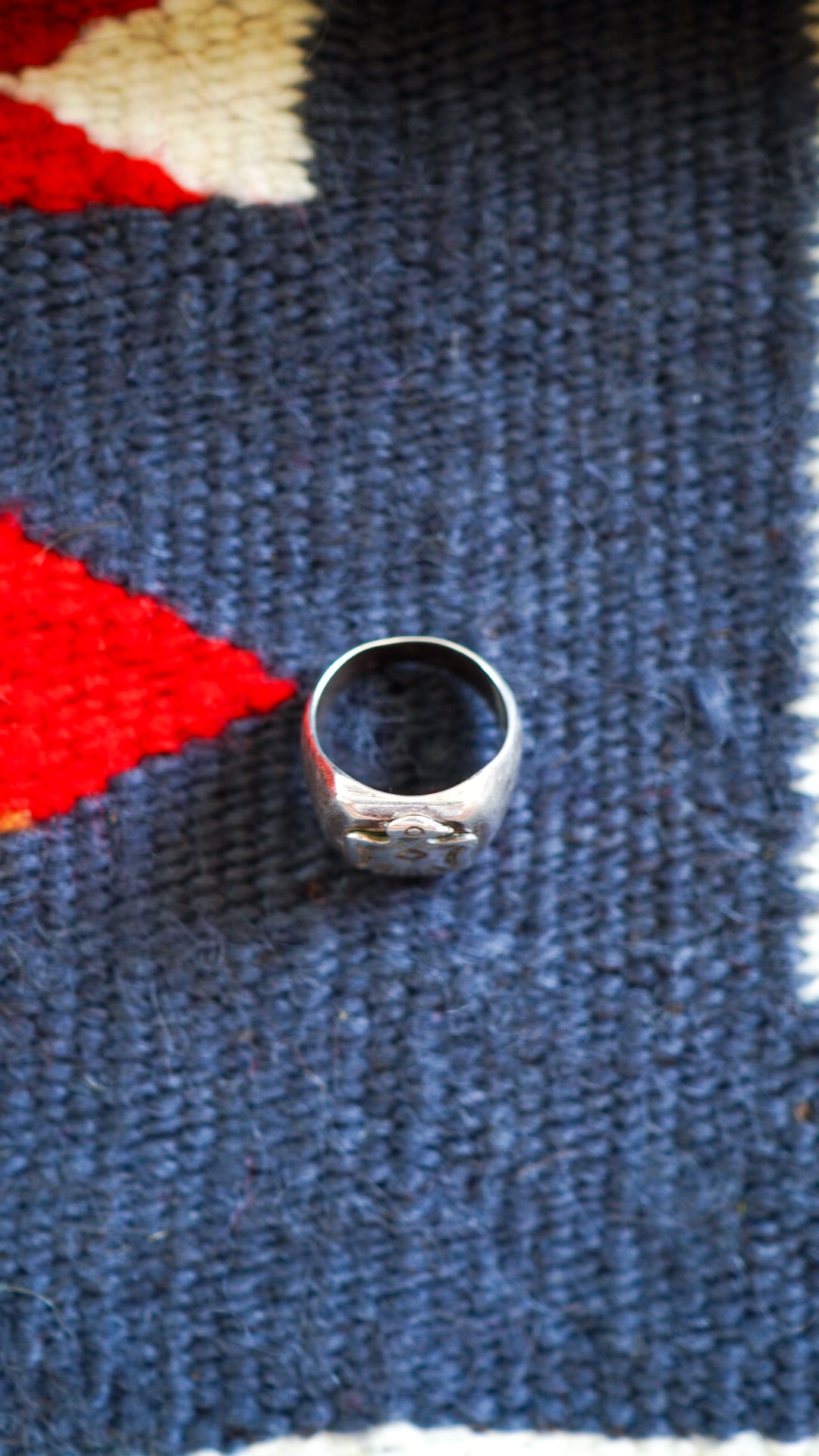 1950s】ナバホ サンダーバード スクエア リング 《ネイティブ