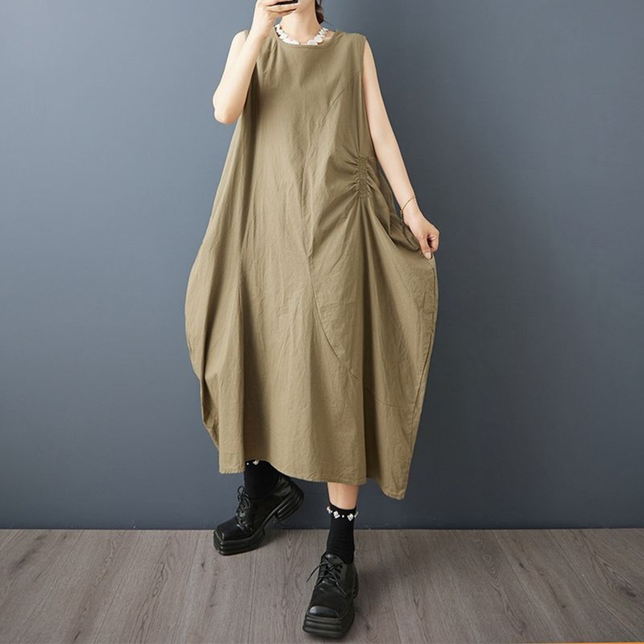 アシンメトリー コクーン ワンピース  30214