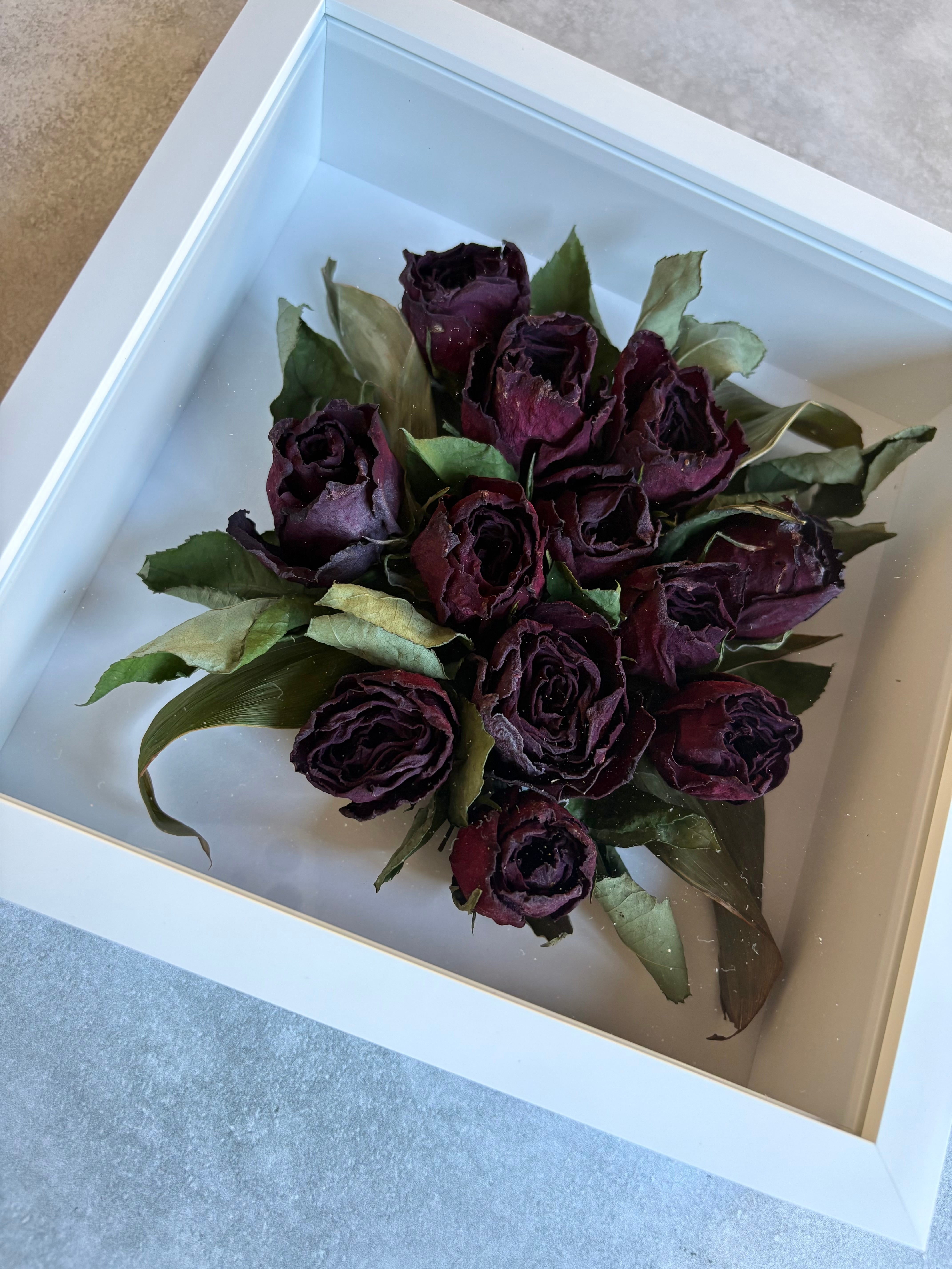 お手持ちのお花で作る】アフターブーケフレームアレンジ お手持ちのお花で作る】アフターブーケフレームアレンジ